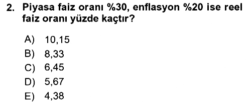 Sağlık İşletmelerinde Finansal Yönetim 2025-2026 Dönem Sonu Sınavı - 2. soru