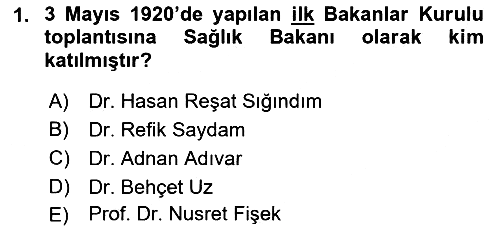 Sağlık İşletmelerinde İnsan Kaynakları Yönetimi 2021-2022 Dönem Sonu Sınavı - 1. soru