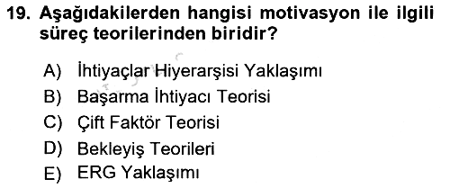Sağlık İşletmelerinde Yönetim 2023-2024 Ara Sınav - 19. soru