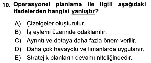 Sağlık İşletmelerinde Yönetim 2024-2025 Ara Sınav - 10. soru