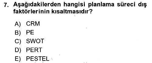 Sağlık İşletmelerinde Yönetim 2025-2026 Ara Sınav - 7. soru
