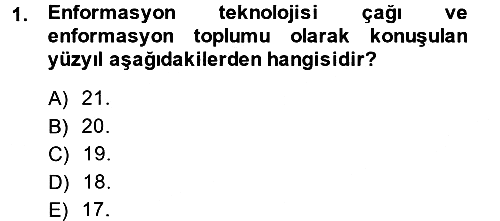 Sağlık Kurumlarında Bilgi Sistemleri 2014-2015 Ara Sınav - 1. soru