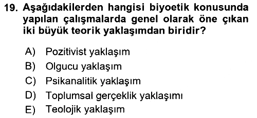 Sağlık Kurumlarında İletişim 2016-2017 Dönem Sonu Sınavı - 19. soru