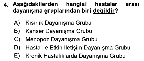 Sağlık Kurumlarında İletişim 2021-2022 Dönem Sonu Sınavı - 4. soru