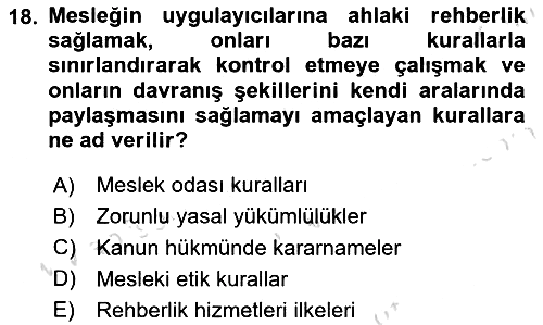 Sağlık Kurumlarında İletişim 2021-2022 Dönem Sonu Sınavı - 18. soru