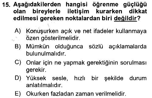 Sağlık Kurumlarında İletişim 2025-2026 Dönem Sonu Sınavı - 15. soru