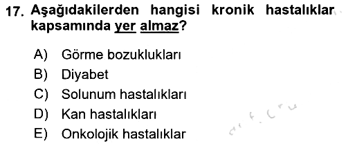 Sağlık Kurumlarında İletişim 2021-2022 Yaz Okulu Sınavı - 17. soru