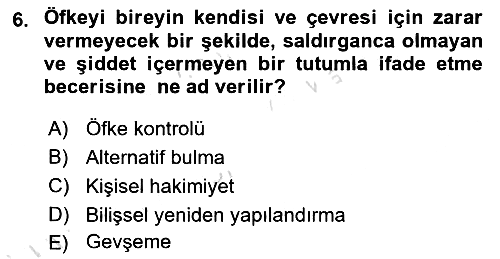 Sağlık Kurumlarında İletişim 2022-2023 Yaz Okulu Sınavı - 6. soru