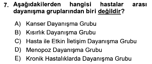 Sağlık Kurumlarında İletişim 2023-2024 Yaz Okulu Sınavı - 7. soru
