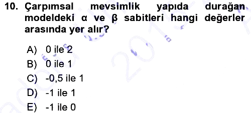 Sağlık Kurumlarında Operasyon Yönetimi 2015-2016 Ara Sınav - 10. soru
