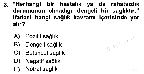 Sağlık Politikaları 2023-2024 Dönem Sonu Sınavı - 3. soru