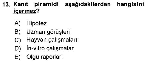 Sağlık Politikaları 2023-2024 Dönem Sonu Sınavı - 13. soru