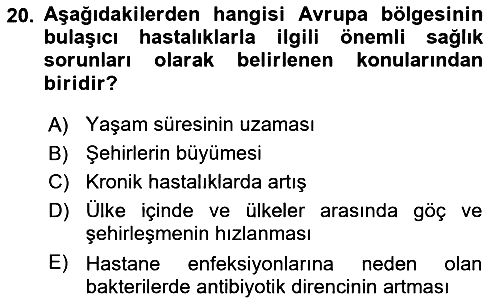 Sağlık Politikaları 2023-2024 Dönem Sonu Sınavı - 20. soru