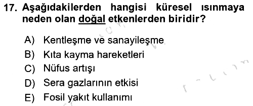 Sağlık Politikaları 2024-2025 Dönem Sonu Sınavı - 17. soru