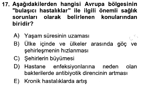 Sağlık Politikaları 2025-2026 Dönem Sonu Sınavı - 17. soru