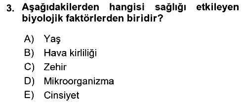 Sağlık Politikaları 2022-2023 Yaz Okulu Sınavı - 3. soru