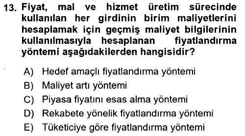Sağlık Politikaları 2022-2023 Yaz Okulu Sınavı - 13. soru