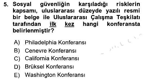Sağlık Sigortacılığı 2018-2019 3 Ders Sınavı - 5. soru