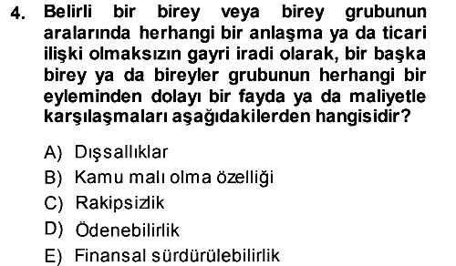 Sağlık Sigortacılığı 2013-2014 Dönem Sonu Sınavı - 4. soru
