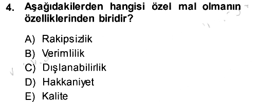 Sağlık Sigortacılığı 2013-2014 Tek Ders Sınavı - 4. soru