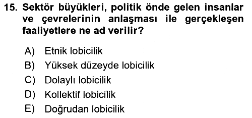 Sağlık Yönetiminde Halkla İlişkiler 2024-2025 Ara Sınav - 15. soru