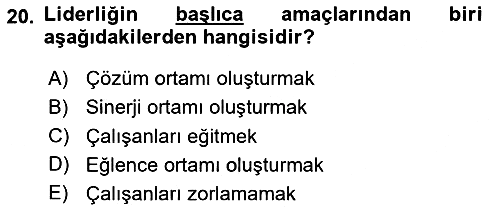 Sağlık Yönetiminde Halkla İlişkiler 2025-2026 Ara Sınav - 20. soru