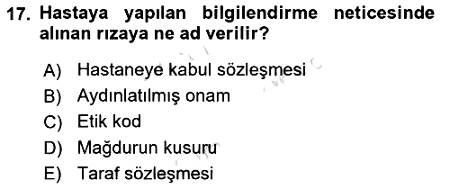 Sağlık Yönetiminde Halkla İlişkiler 2024-2025 Dönem Sonu Sınavı - 17. soru