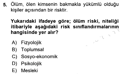 Sosyal Güvenlik 2021-2022 Ara Sınav - 5. soru