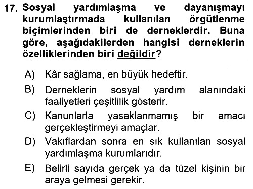 Sosyal Güvenlik 2021-2022 Ara Sınav - 17. soru