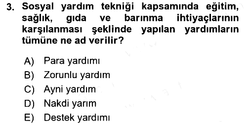 Sosyal Güvenlik 2016-2017 Dönem Sonu Sınavı - 3. soru