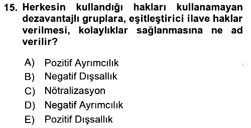 Sosyal Güvenlik 2024-2025 Yaz Okulu Sınavı - 15. soru
