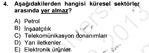 Stratejik Yönetim 2 2012-2013 Dönem Sonu Sınavı - 4. soru