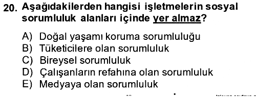 Stratejik Yönetim 2 2013-2014 Tek Ders Sınavı - 20. soru