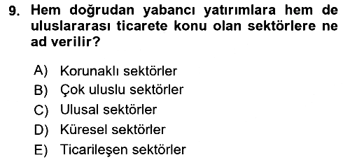 Stratejik Yönetim 2 2022-2023 Yaz Okulu Sınavı - 9. soru