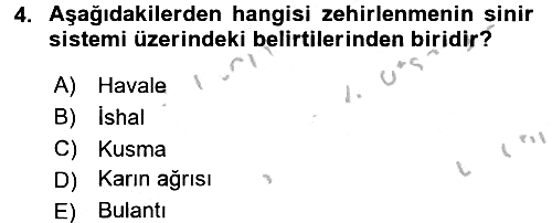 Temel İlkyardım Bilgisi 2016-2017 3 Ders Sınavı - 4. soru
