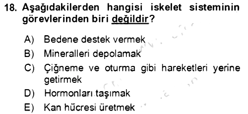Temel İlkyardım Bilgisi 2021-2022 Ara Sınav - 18. soru