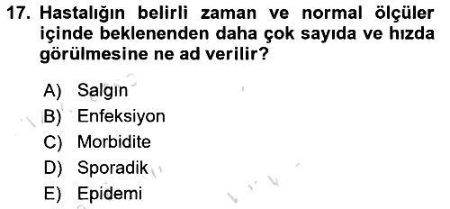 Temel İlkyardım Bilgisi 2024-2025 Dönem Sonu Sınavı - 17. soru