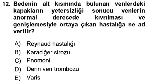 Temel Sağlık Hizmetleri 2016-2017 3 Ders Sınavı - 12. soru