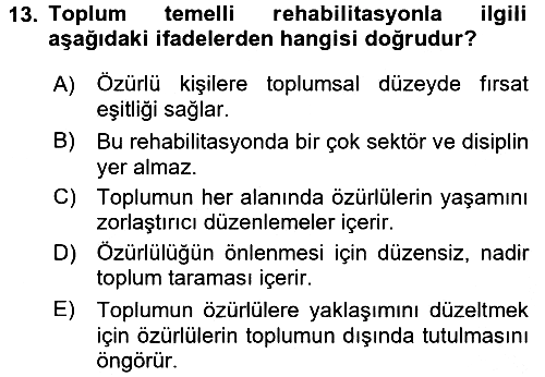 Temel Sağlık Hizmetleri 2016-2017 3 Ders Sınavı - 13. soru