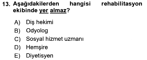 Temel Sağlık Hizmetleri 2017-2018 3 Ders Sınavı - 13. soru