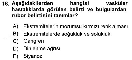 Temel Sağlık Hizmetleri 2017-2018 3 Ders Sınavı - 16. soru