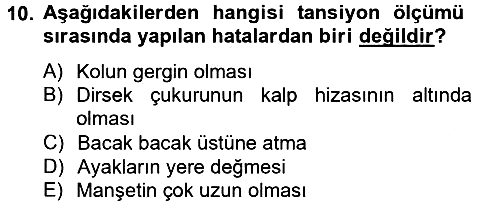 Temel Sağlık Hizmetleri 2014-2015 Ara Sınav - 10. soru