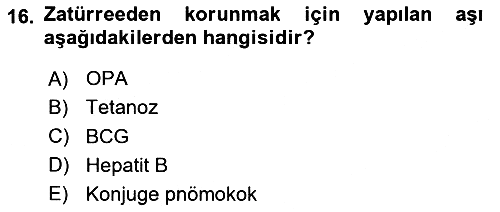 Temel Sağlık Hizmetleri 2023-2024 Ara Sınav - 16. soru