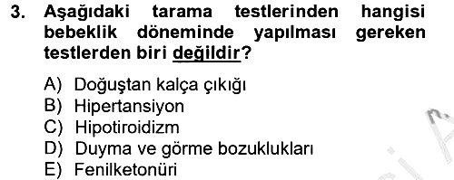 Temel Sağlık Hizmetleri 2012-2013 Dönem Sonu Sınavı - 3. soru