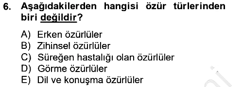 Temel Sağlık Hizmetleri 2013-2014 Dönem Sonu Sınavı - 6. soru