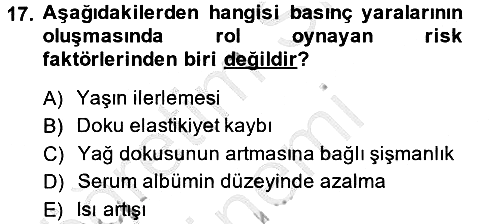 Temel Sağlık Hizmetleri 2014-2015 Dönem Sonu Sınavı - 17. soru