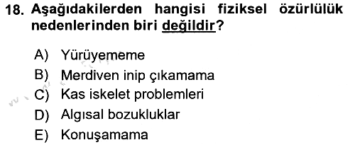 Temel Sağlık Hizmetleri 2016-2017 Dönem Sonu Sınavı - 18. soru