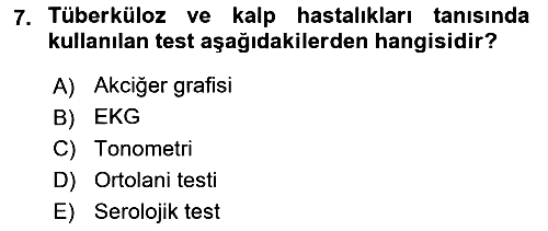 Temel Sağlık Hizmetleri 2021-2022 Dönem Sonu Sınavı - 7. soru
