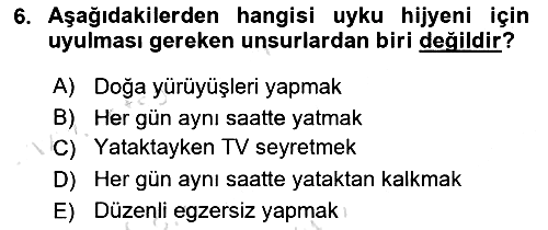 Temel Sağlık Hizmetleri 2020-2021 Yaz Okulu Sınavı - 6. soru