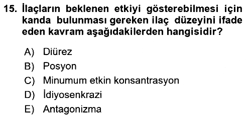 Temel Sağlık Hizmetleri 2022-2023 Yaz Okulu Sınavı - 15. soru